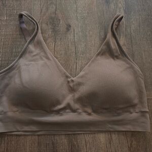 Jockey Ribbed Brown Bralette